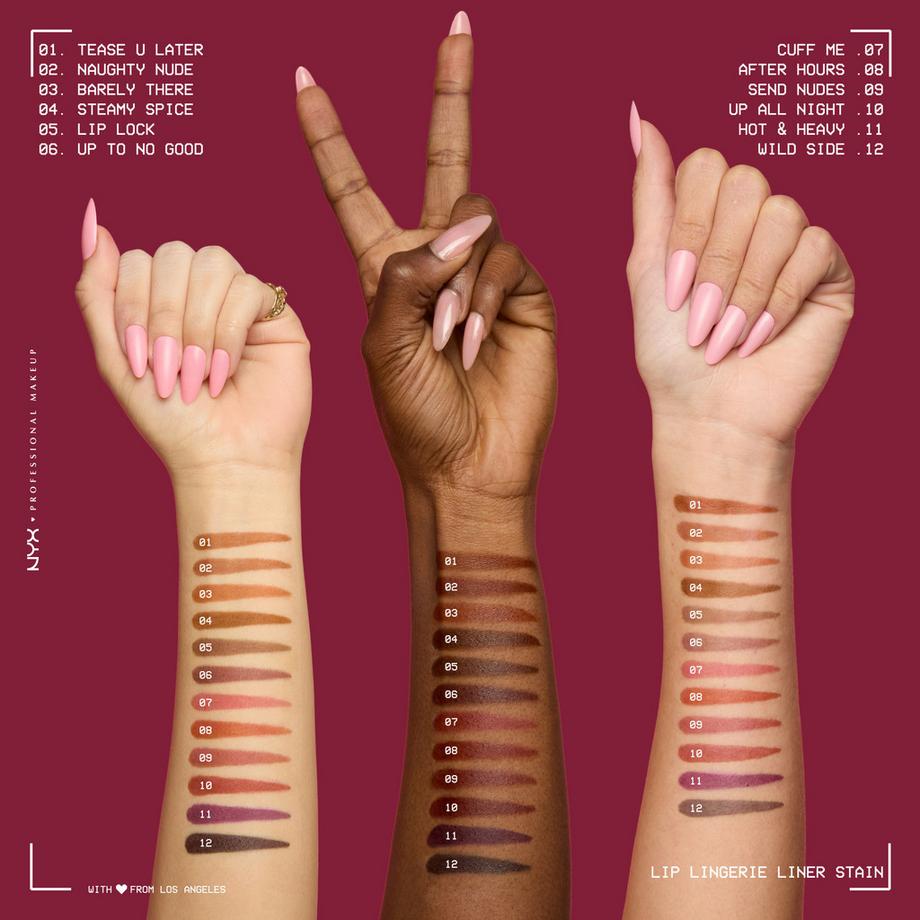 NYX-PROFESSIONAL-MAKEUP  Lip Lingerie Lip Liner Stain Seamless All Day Stain Waterproof 