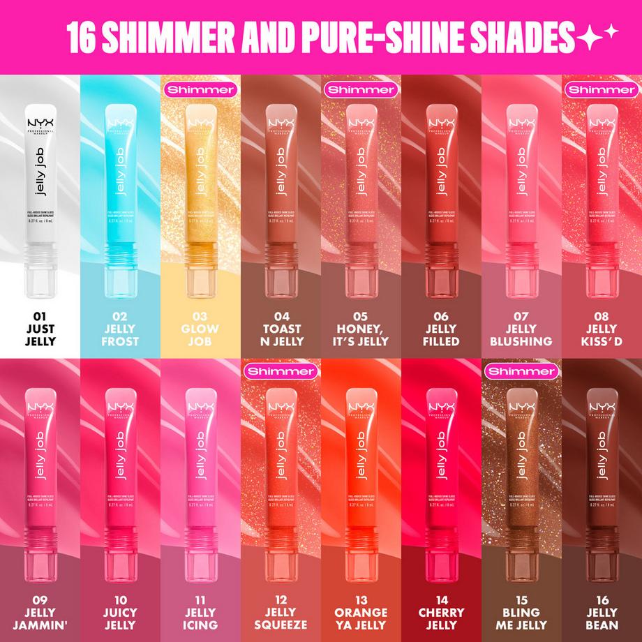 NYX-PROFESSIONAL-MAKEUP  Jelly Job Peptide Infused Jelly Gloss  