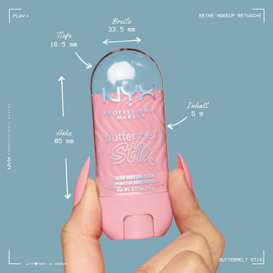NYX-PROFESSIONAL-MAKEUP  Buttermelt Stix Glow Boosting Stix bis zu 8h Halt  
