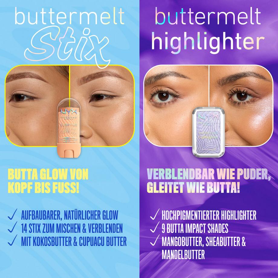 NYX-PROFESSIONAL-MAKEUP  Buttermelt Stix Glow Boosting Stix 