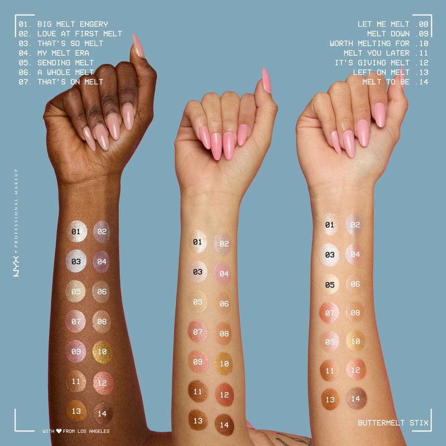 NYX-PROFESSIONAL-MAKEUP  Buttermelt Stix Glow Boosting Stix 