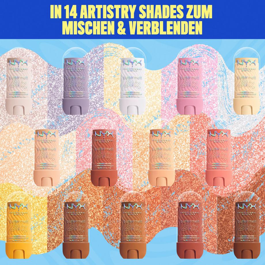 NYX-PROFESSIONAL-MAKEUP  Buttermelt Stix Glow Boosting Stix bis zu 8h Halt  