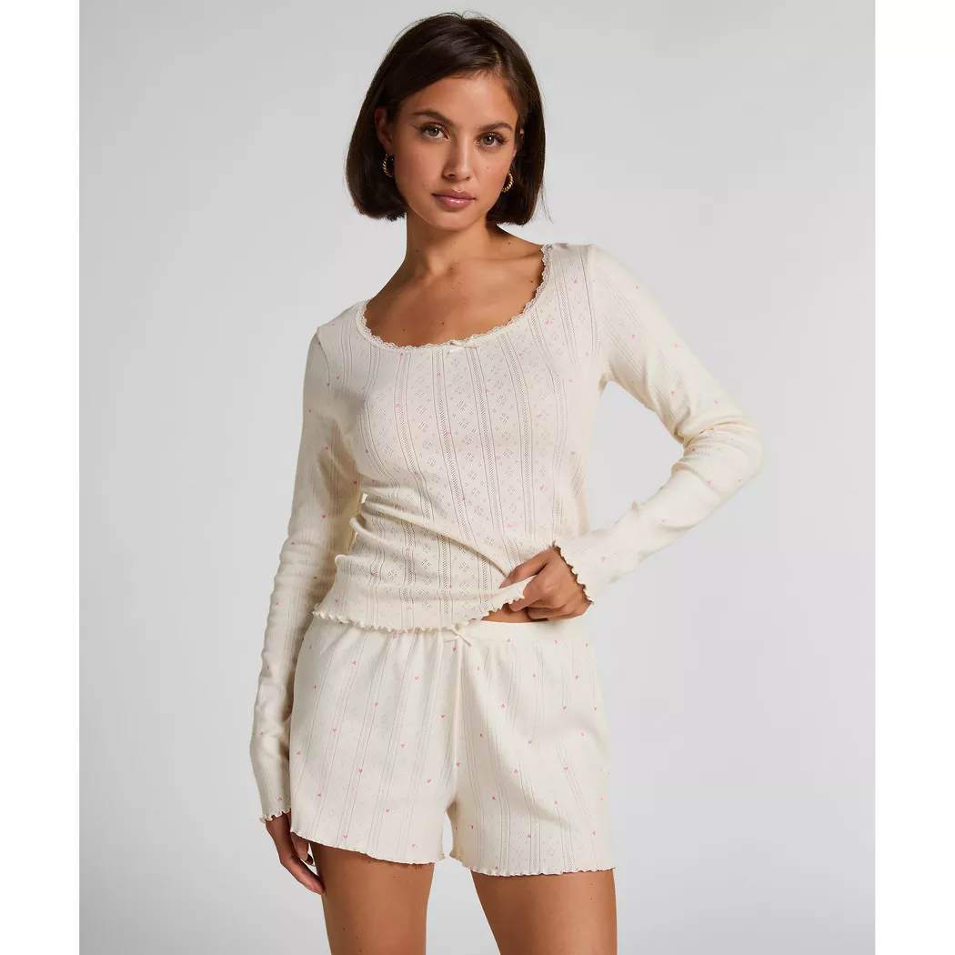 Hunkemöller - Pyjamashorts, für Damen, Weiss, Größe XL