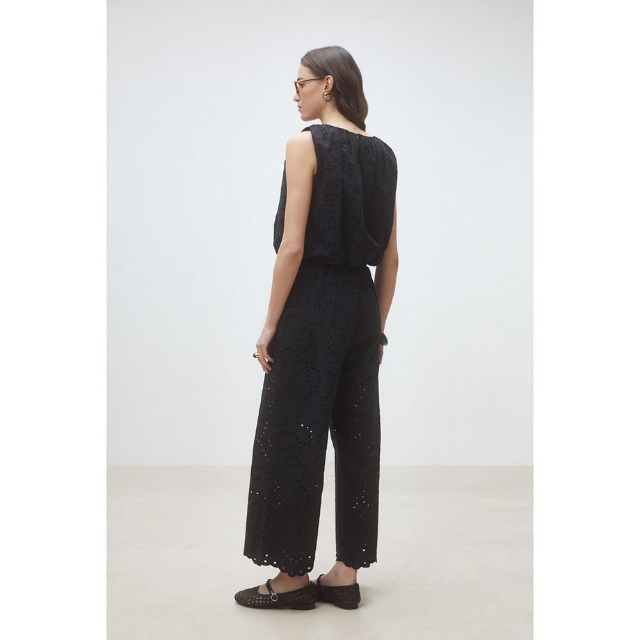 Suncoo Pantalon large à œillets  