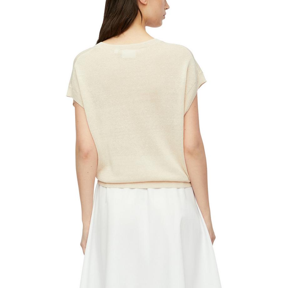 Comma Pull Tricoté Col V Manches Courtes  