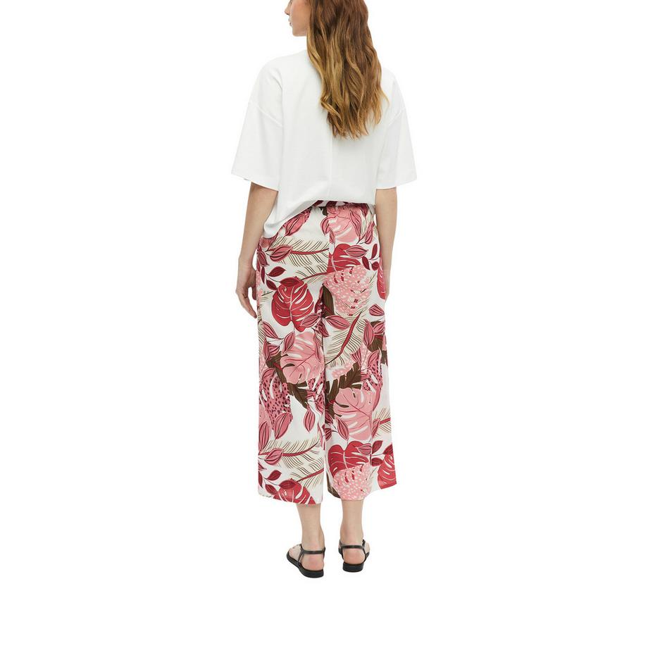 S. Oliver Red Label Hose mit Blumenmuster Cropped  