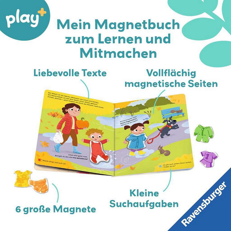 Ravensburger  play+ Mein Spiel mit-Magnetbuch: Komm, wir lernen die Farben, allemand 