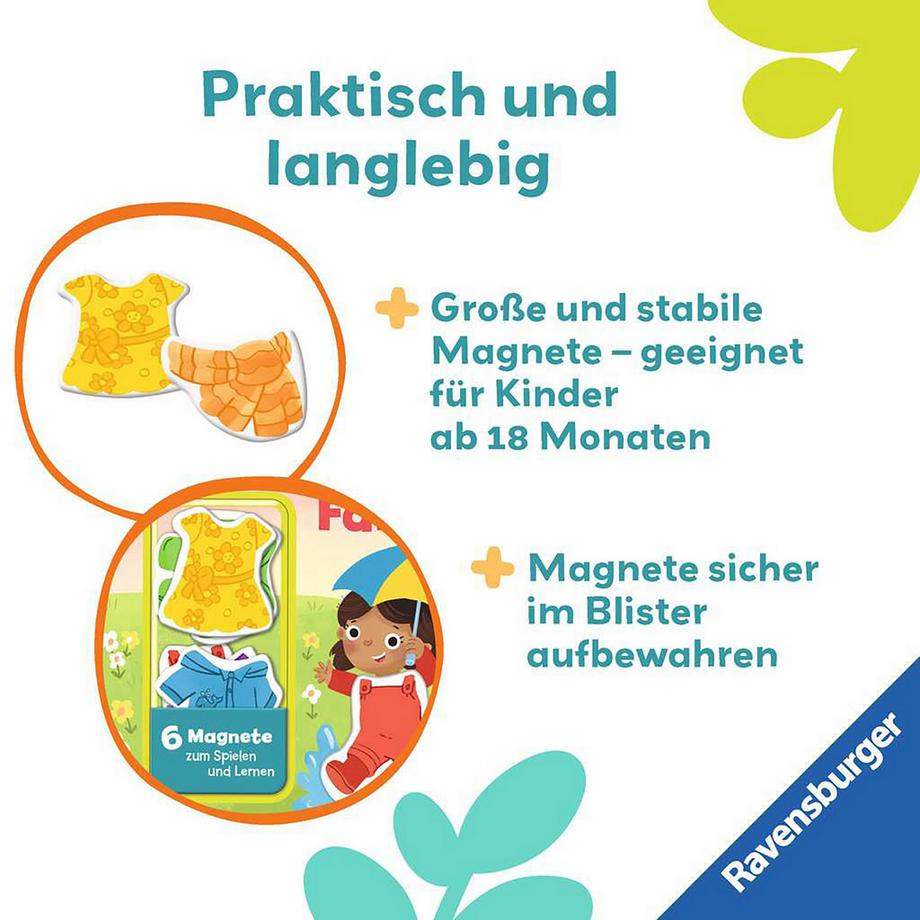Ravensburger  play+ Mein Spiel mit-Magnetbuch: Komm, wir lernen die Farben, allemand 
