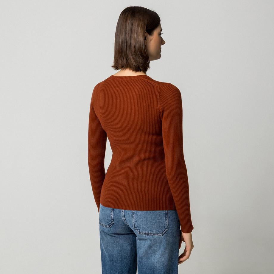 Manor Woman Maglione a maglia costata  