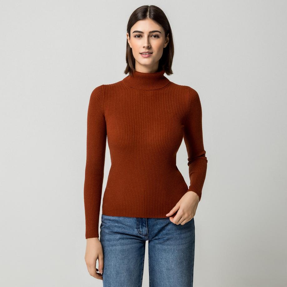Pull, col roulé
