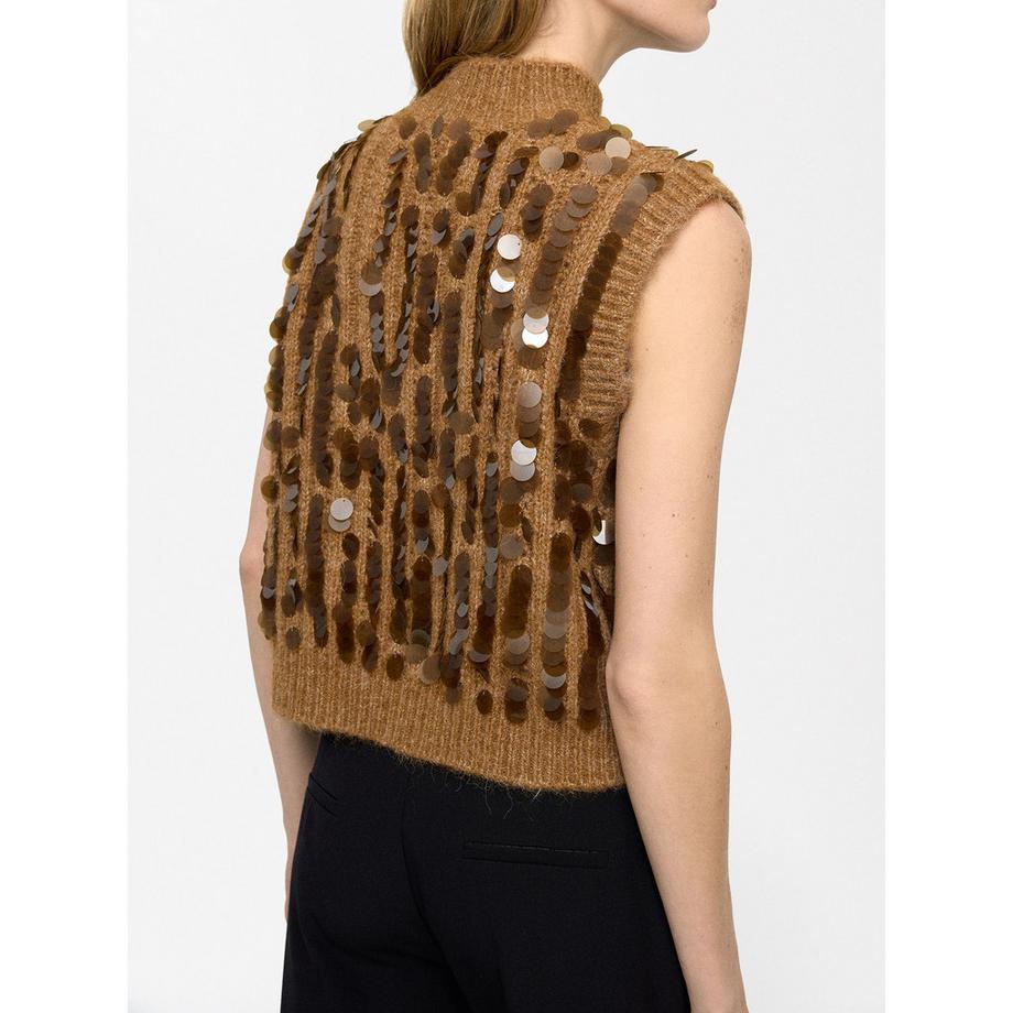 Parfois Top en maille sans manches à sequins  