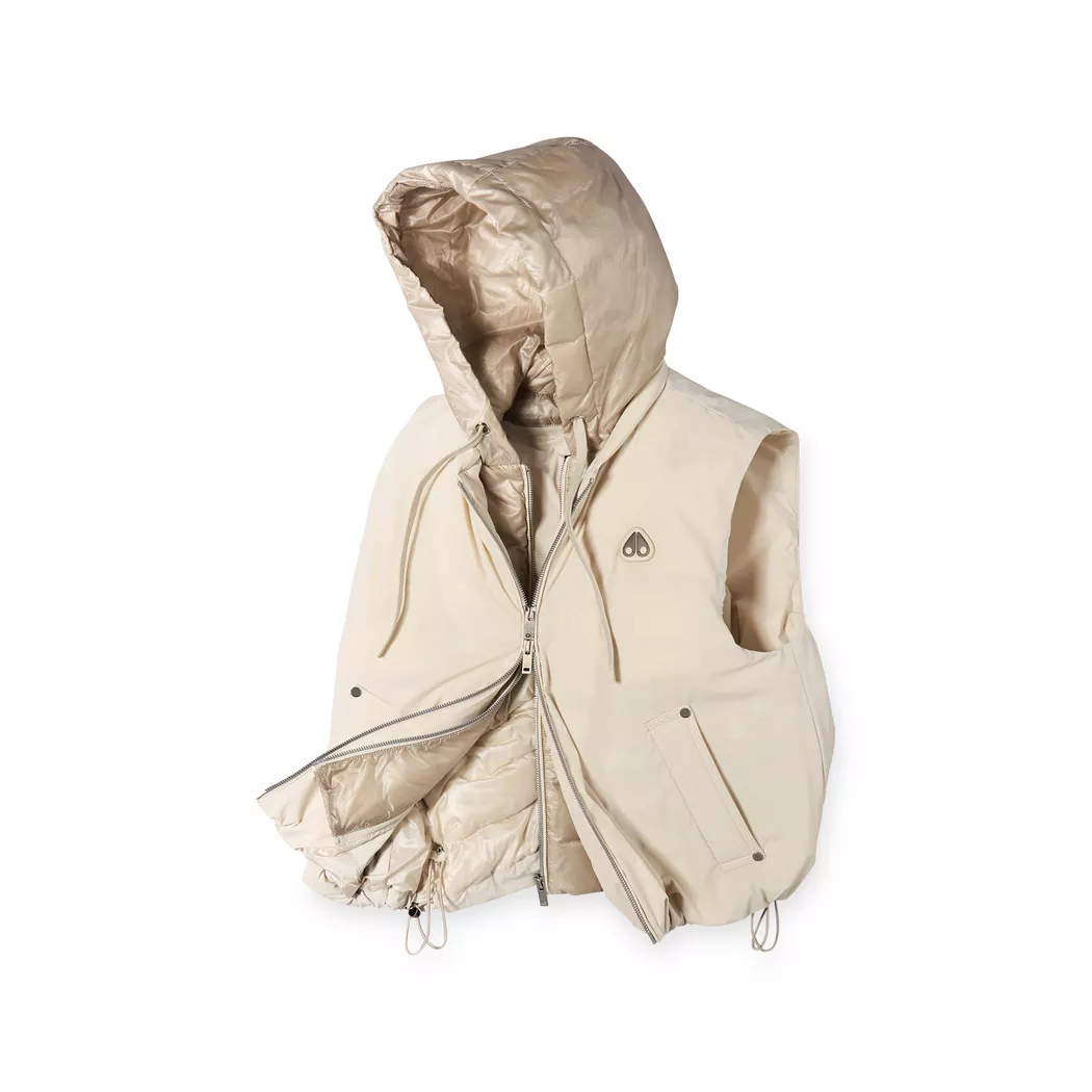 MOOSE KNUCKLES - Gilet, für Damen, Creme, Größe L