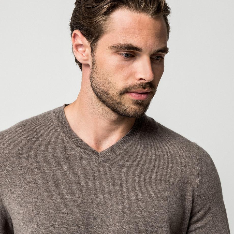 Manor Man Maglione in cachemire con scollo a V  