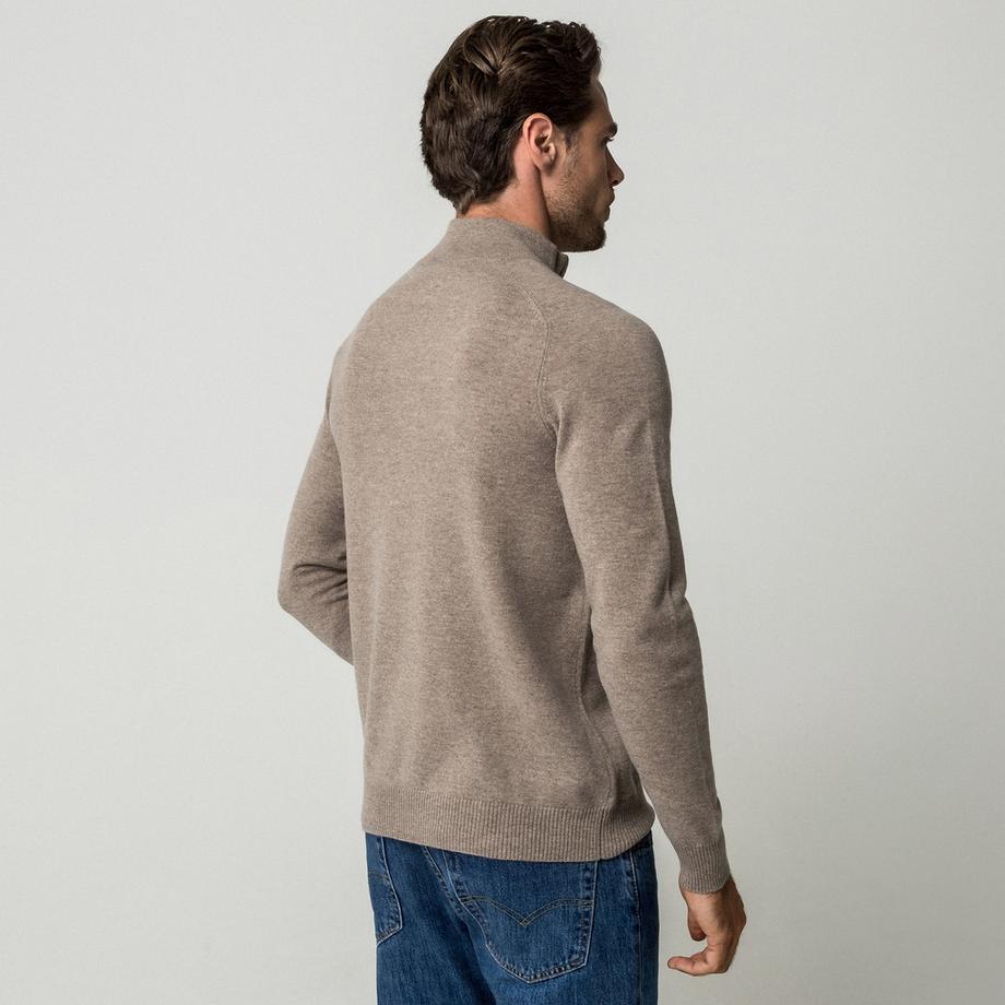 Manor Man Pull en cachemire à demi-zip  