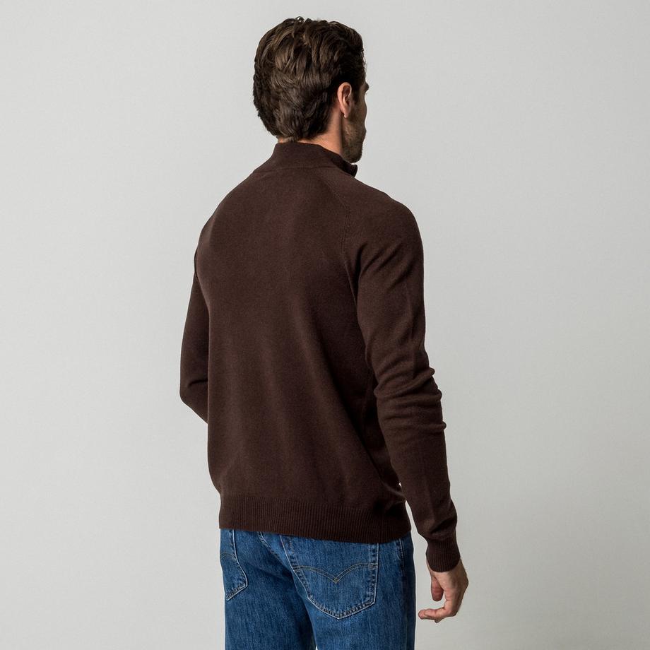Manor Man Pull en cachemire à demi-zip  