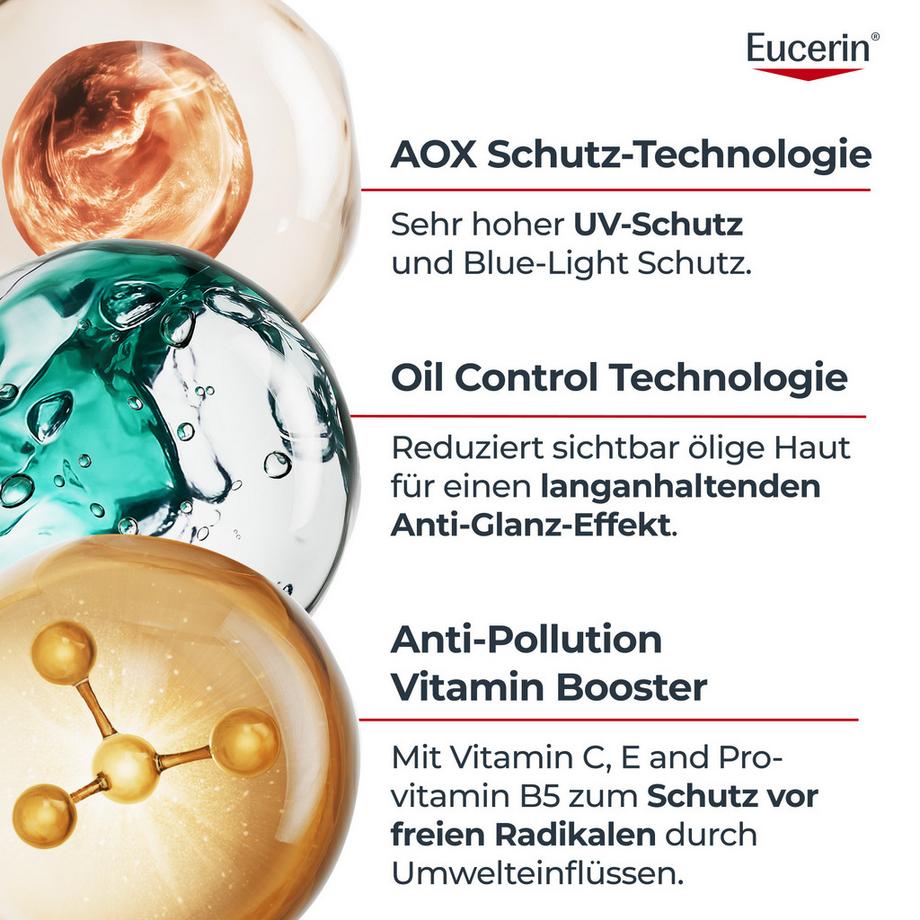 Eucerin  SUN Olio viso controllo sebo UV-Siero  LSF50+ 