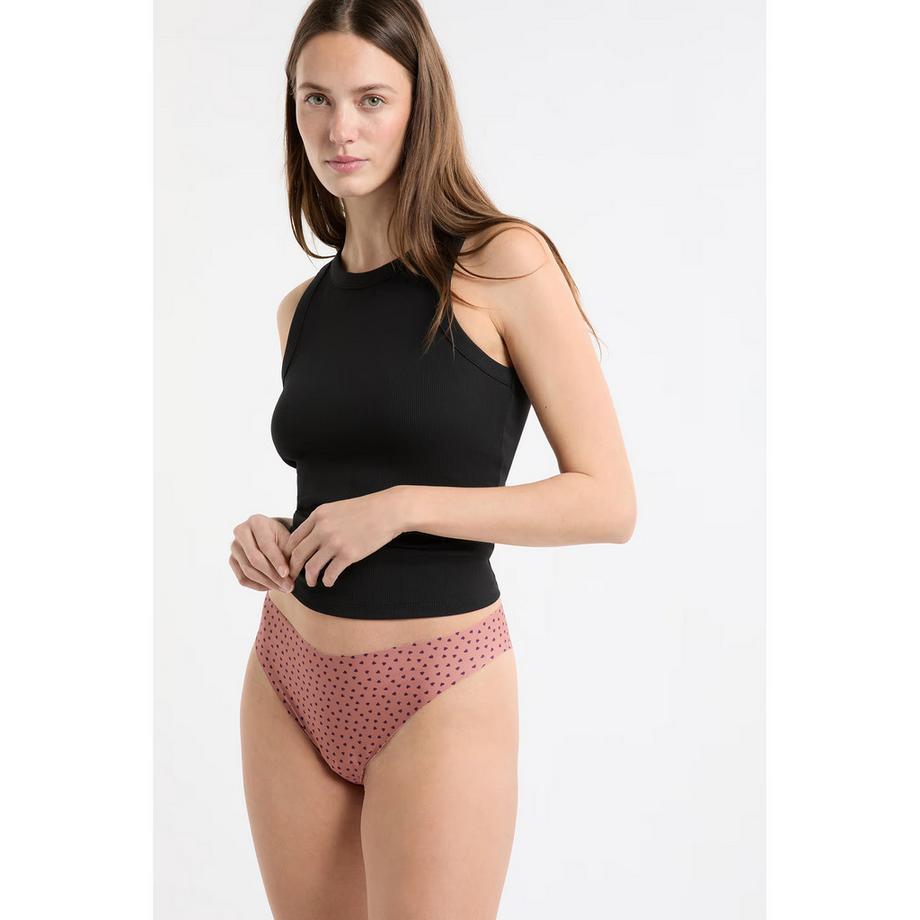 Etam Tanga Imprimé Cœurs  