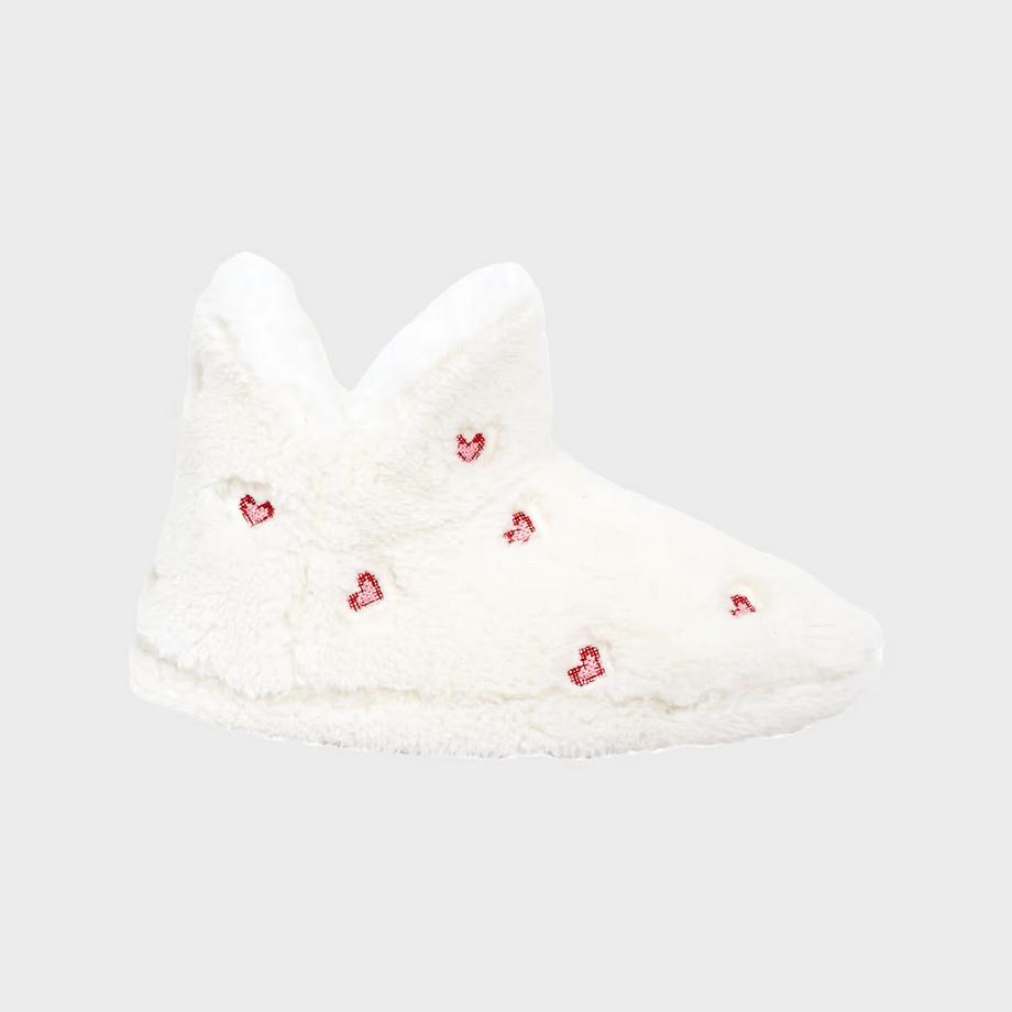 Etam Hausschuhe mit Herzstickerei  