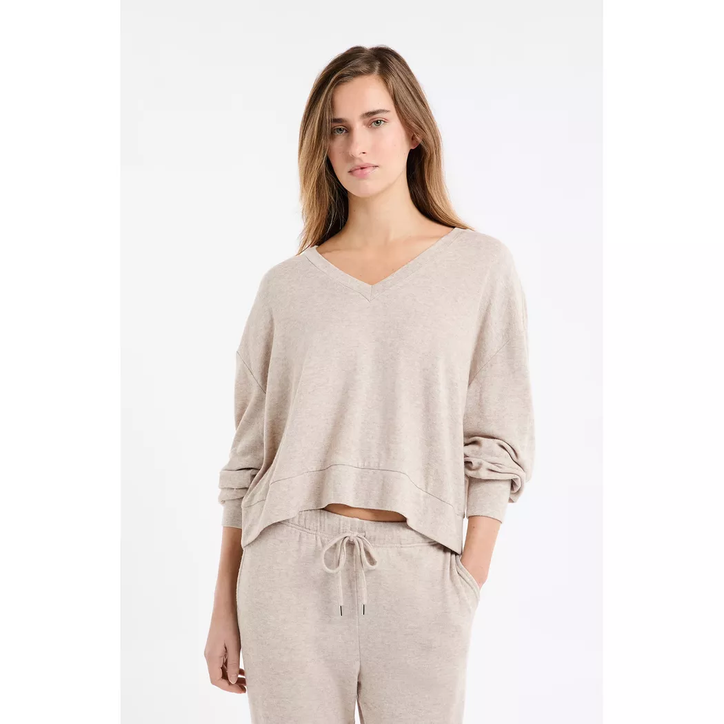 Etam - Sweatshirt, für Damen, Braun, Größe L