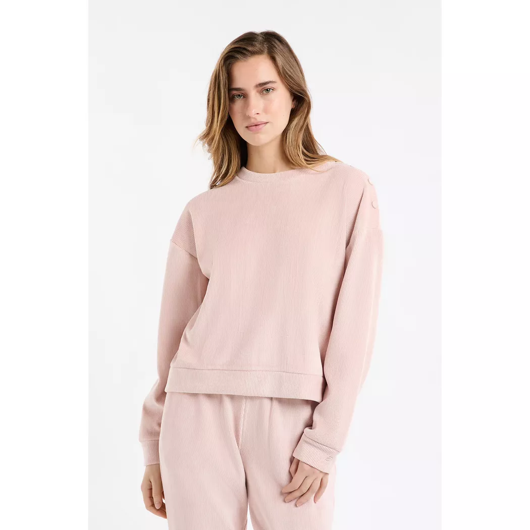 Etam - Sweatshirt, für Damen, Hellrosa, Größe L