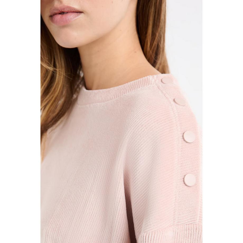 Etam Sweatshirt mit Knöpfen  