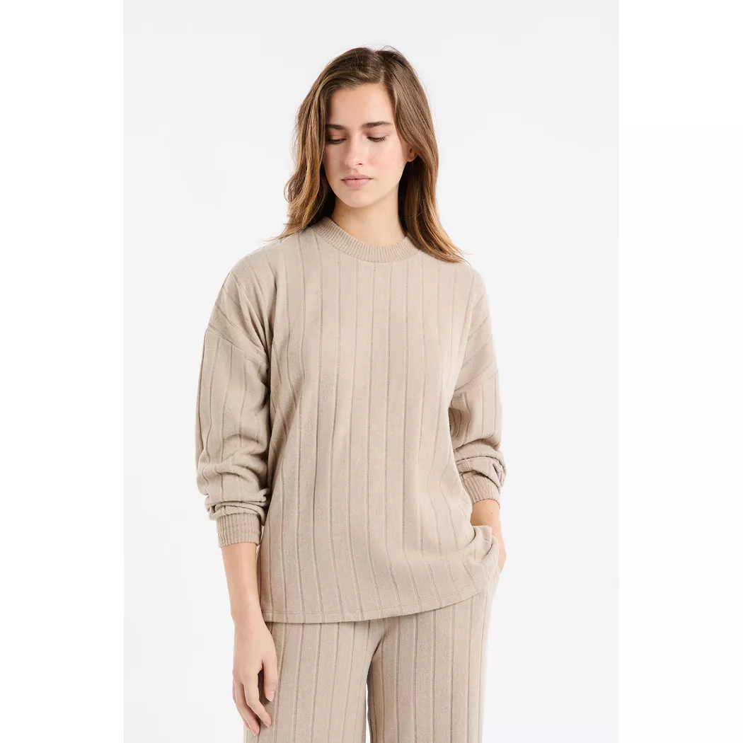 Etam - Sweatshirt, für Damen, Taupe, Größe L