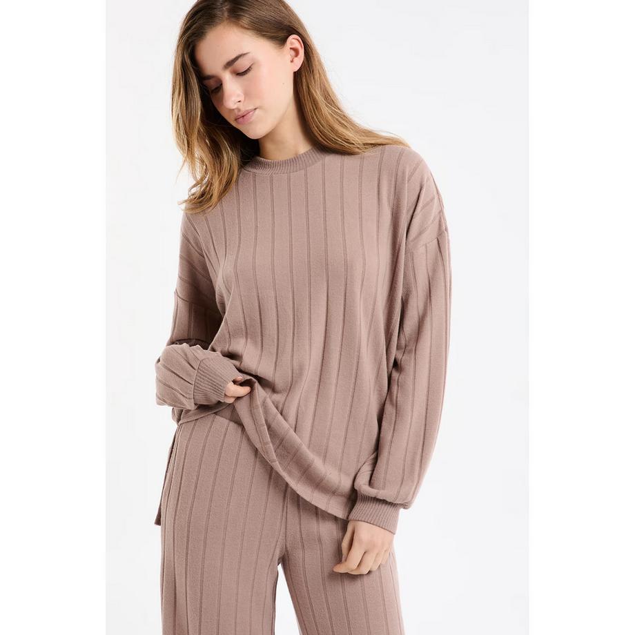 Etam Geripptes Strick Sweatshirt  