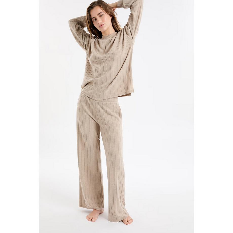 Etam Pantalon de pyjama en maille côtelée  
