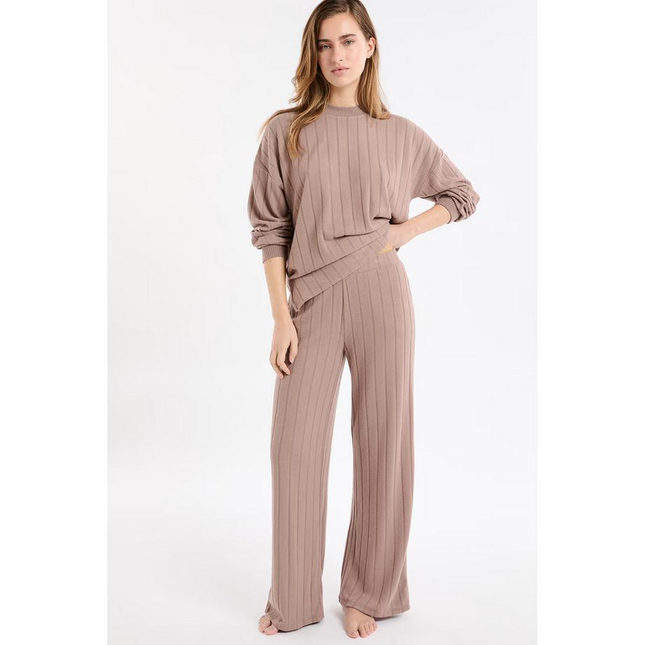 Etam Pantaloni pigiama in maglia a costine  