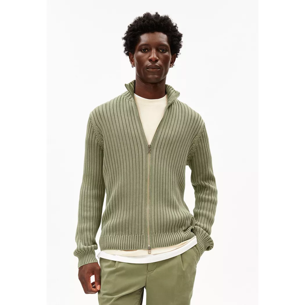 ARMEDANGELS Strickjacke  olive   L herren