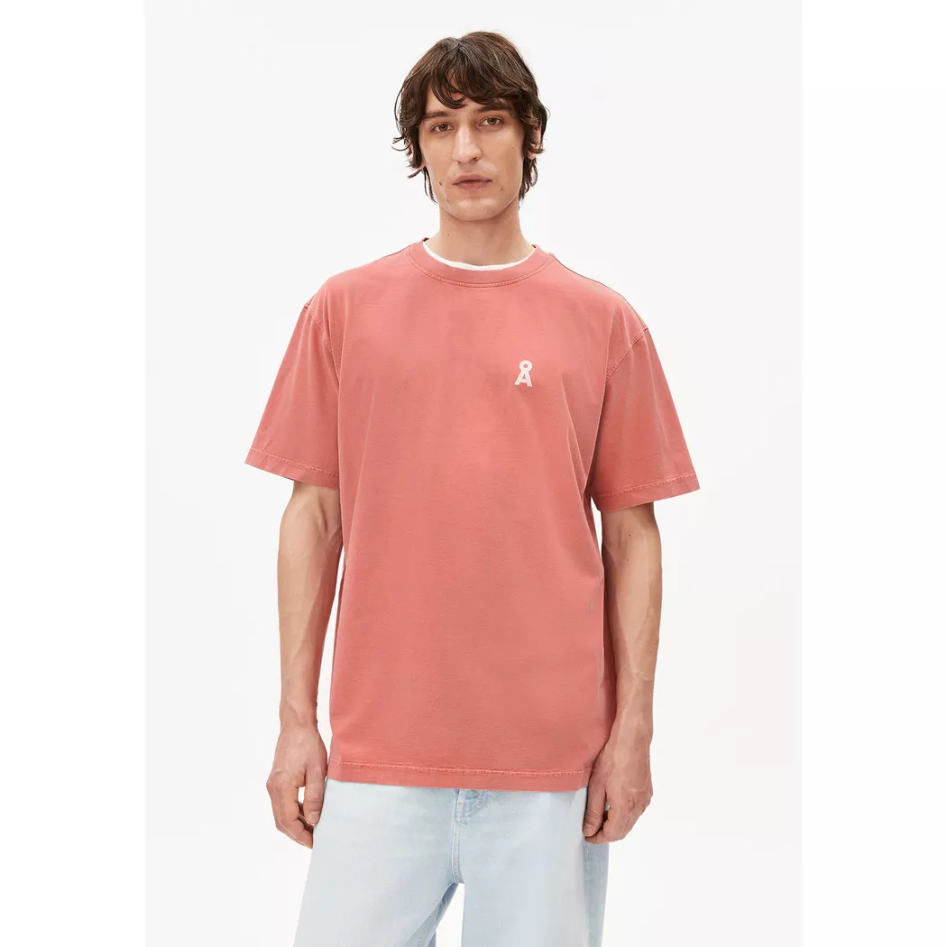 ARMEDANGELS T-Shirt MAARKOS GMT DYE BIKE rot   S herren