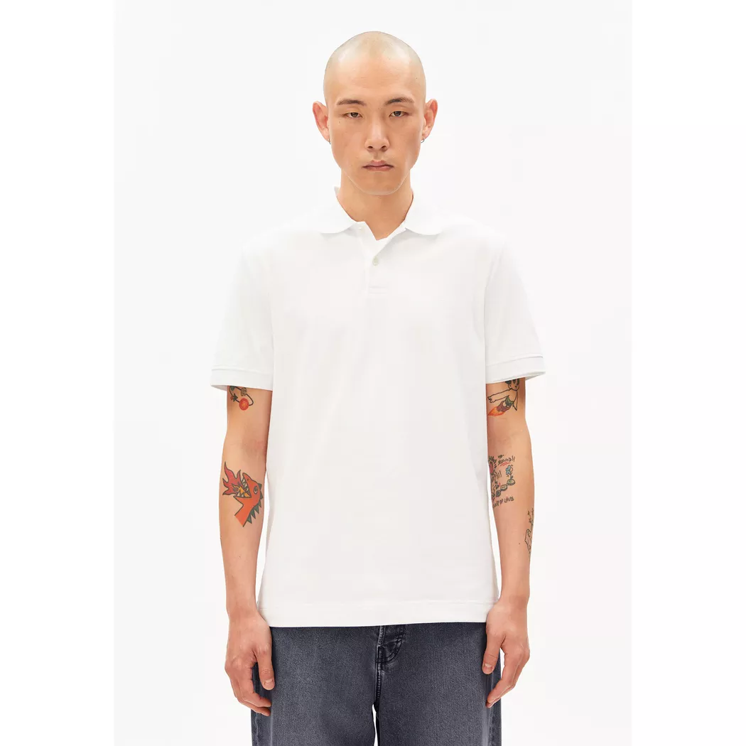 ARMEDANGELS Poloshirt MAARIO weiss   L herren