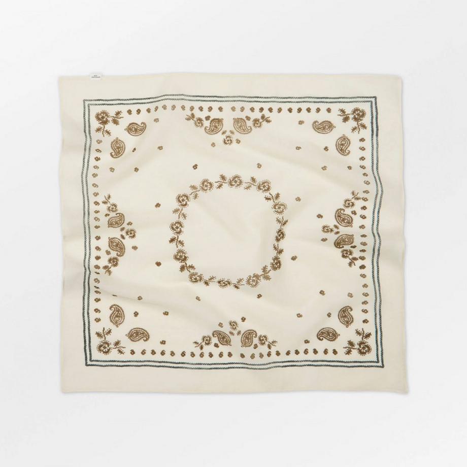 BECKSÖNDERGAARD Bloom Paisley Cotta Foulard Carré  