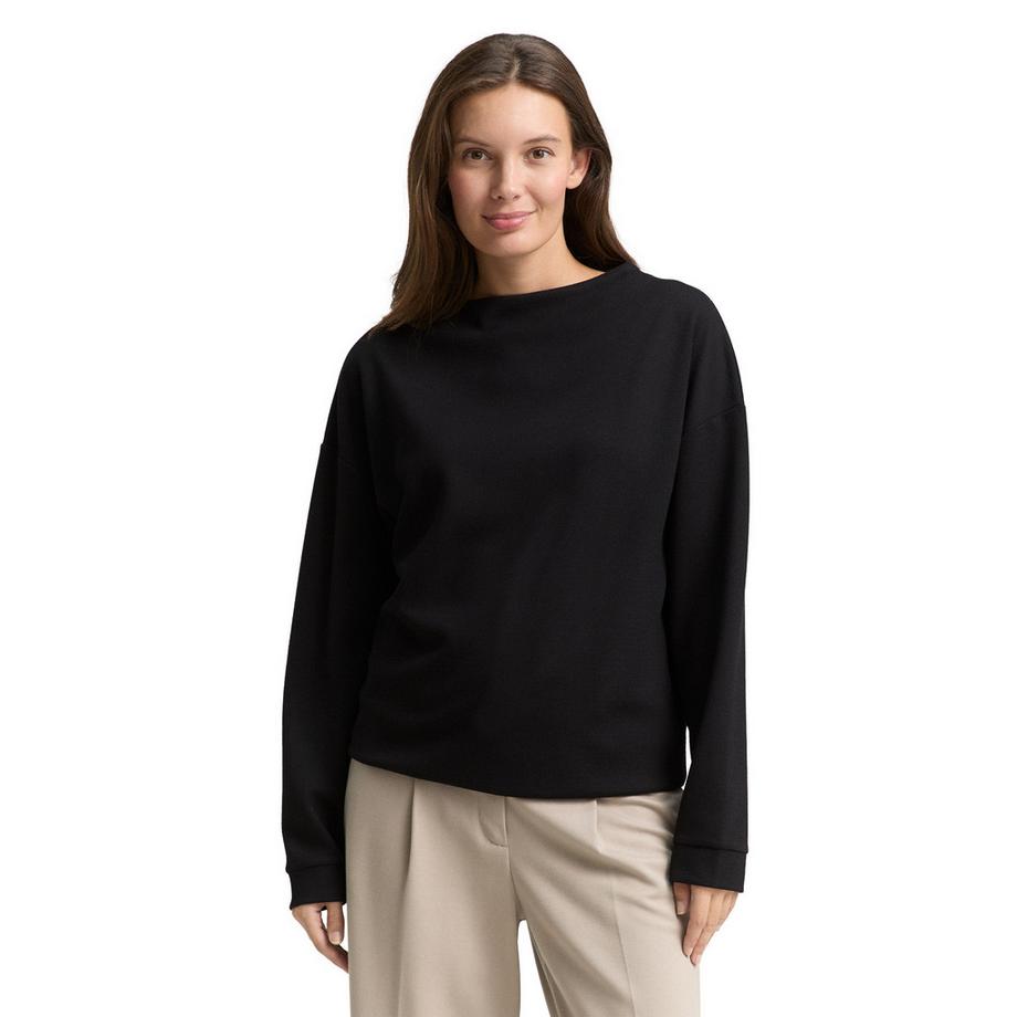 TOM TAILOR Sweatshirt voor dames, 39348 - Soft Taupe Grey Melange, S