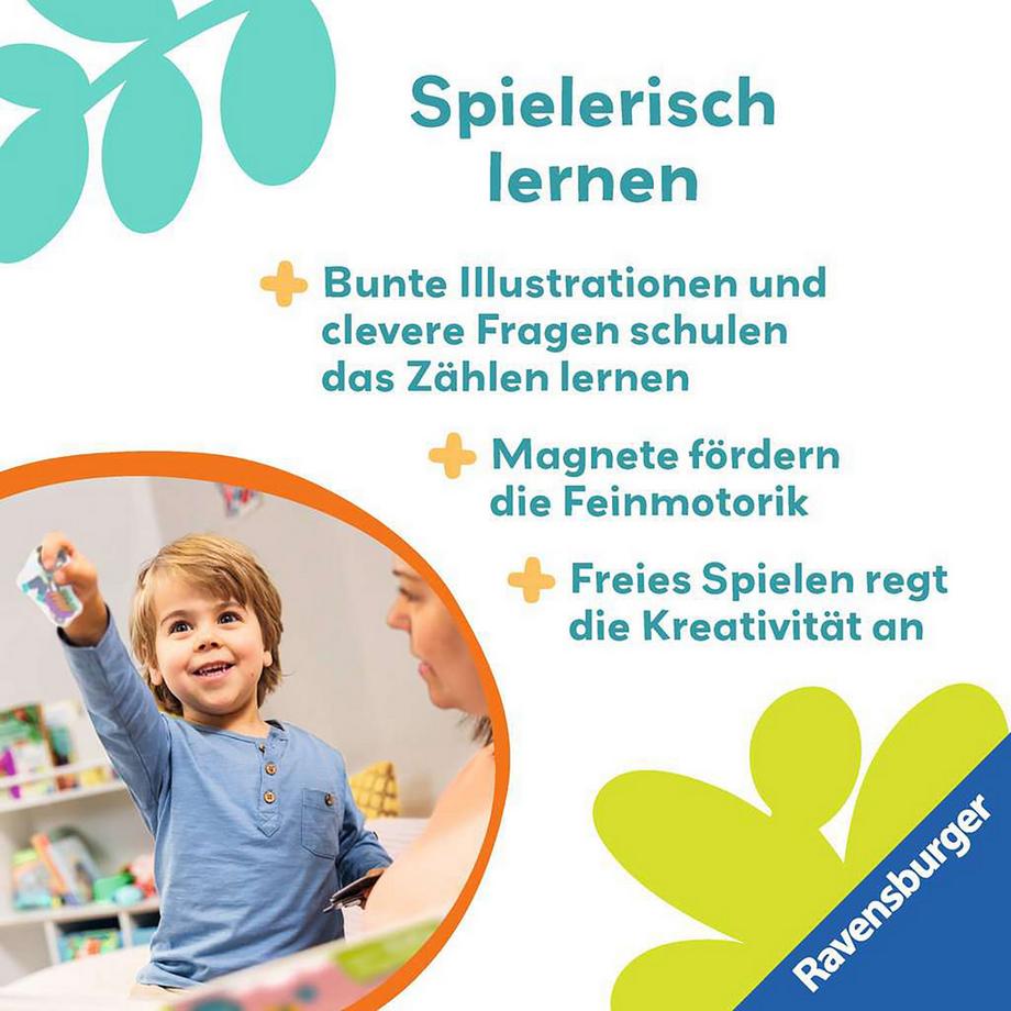 Ravensburger  play+ Mein Spiel mit-Magnetbuch: Komm, wir lernen Zählen, allemand 