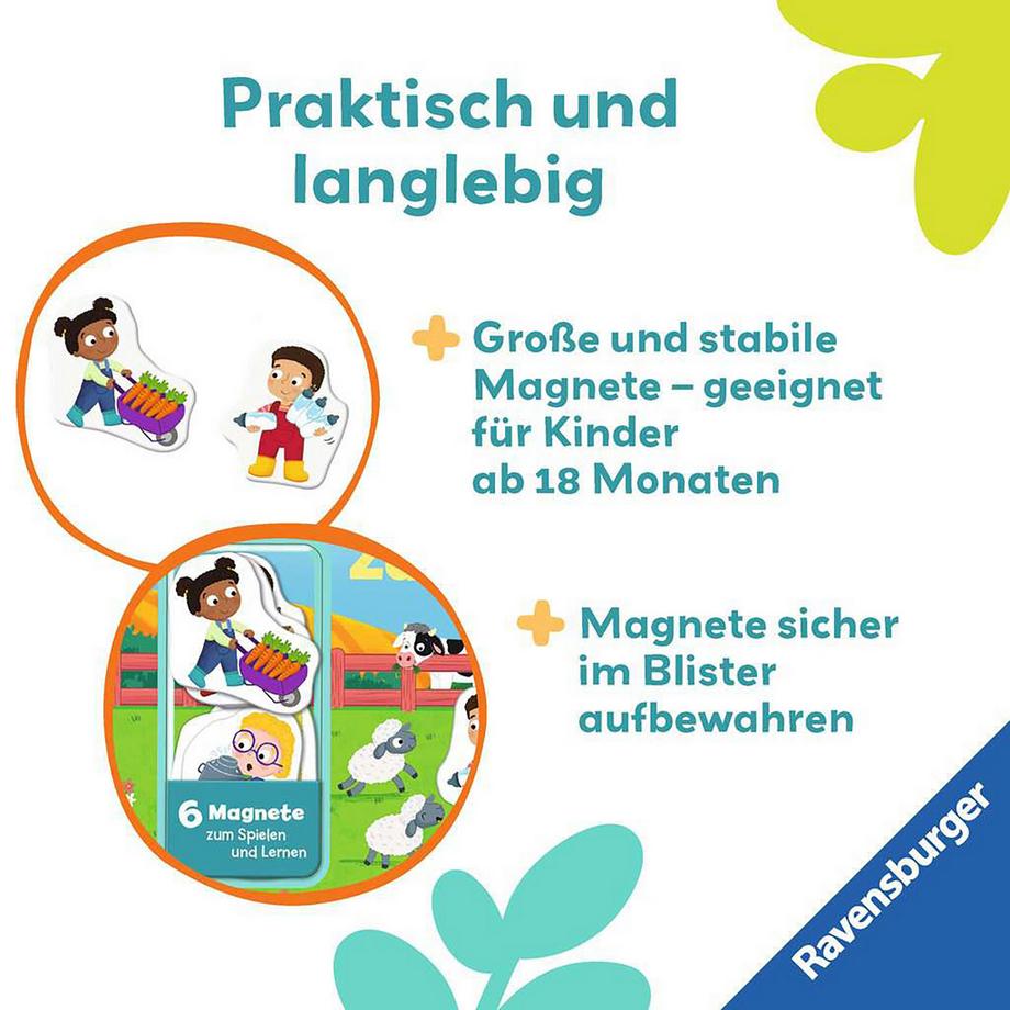 Ravensburger  play+ Mein Spiel mit-Magnetbuch: Komm, wir lernen Zählen, allemand 
