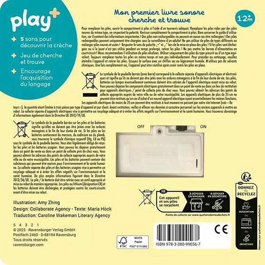 Ravensburger  Livre sonore : A la crèche, français 