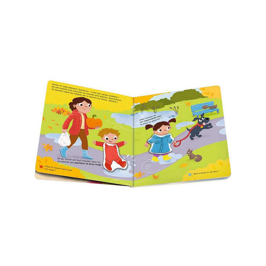 Ravensburger  play+ Mon premier livre aimanté: Apprendre les couleurs en s'habillant, français 