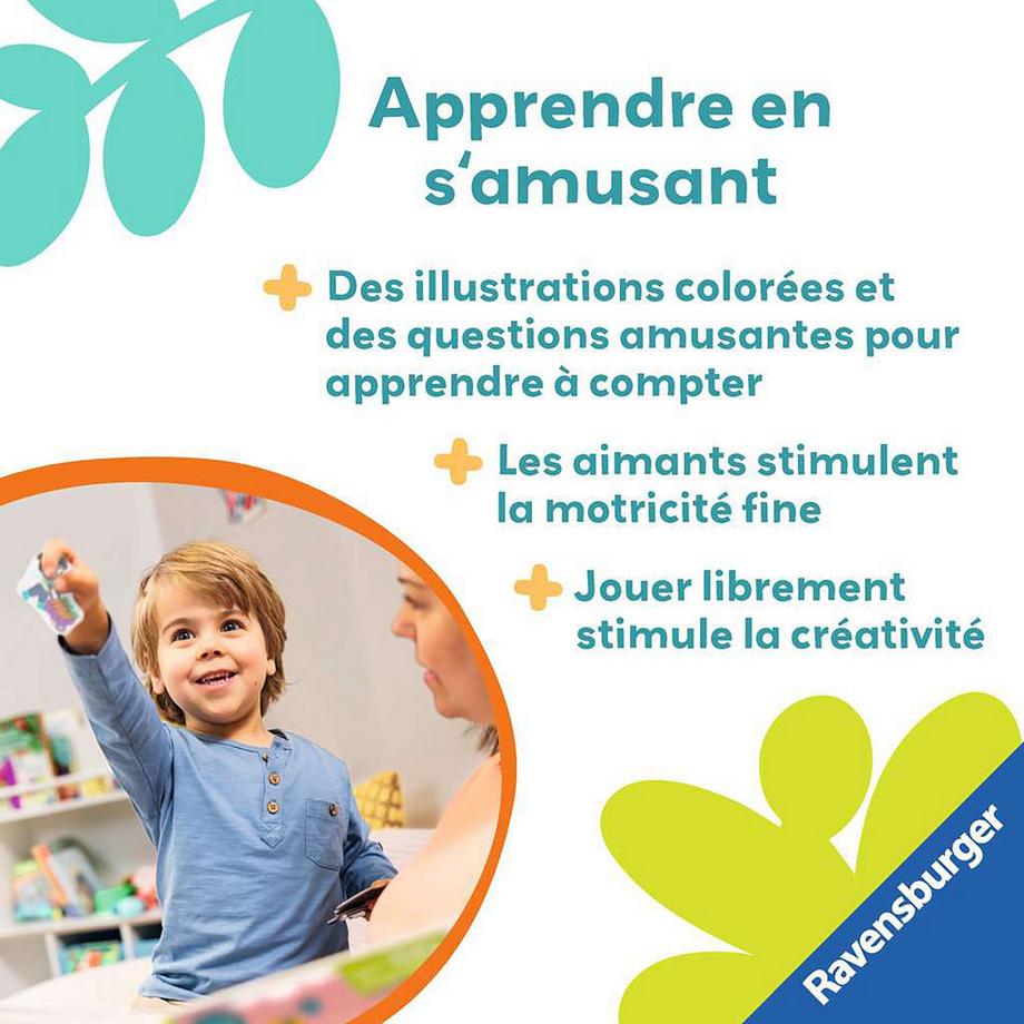 Ravensburger  play+ Mon premier livre aimanté: Apprendre les chiffres à la ferme, französisch 