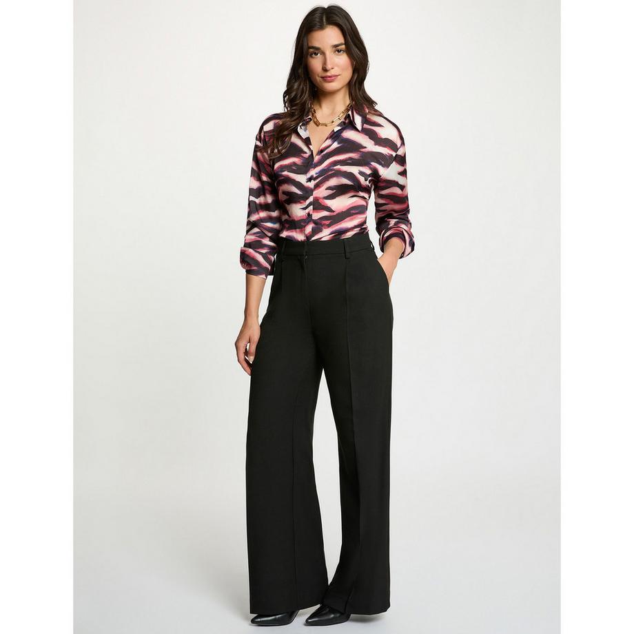 MORGAN Langarmhemd mit abstraktem Muster  