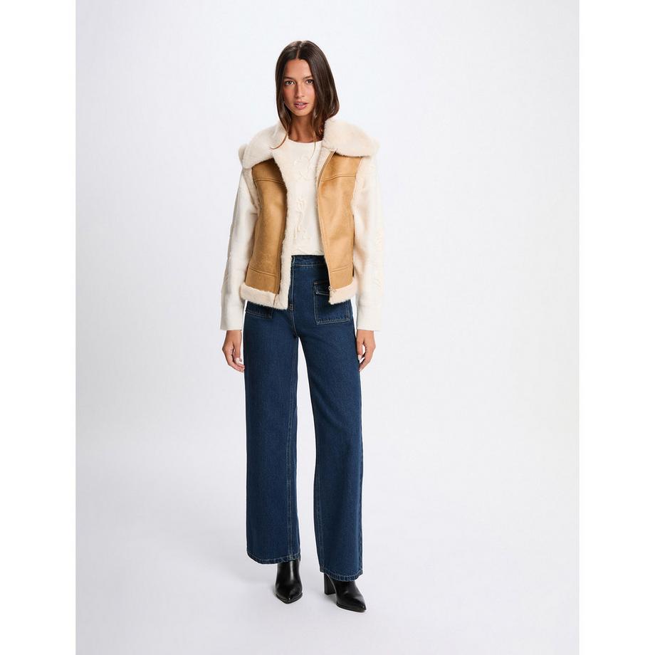 MORGAN Gilet foderato in pelliccia sintetica  