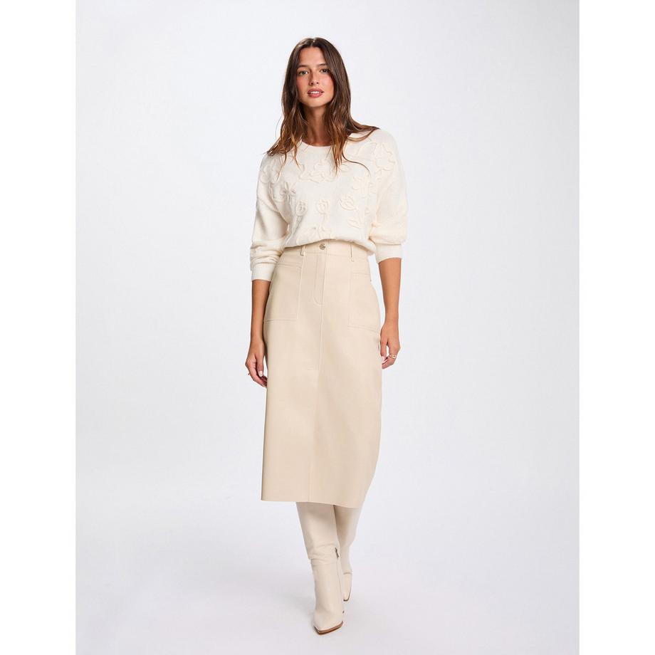 MORGAN Midi Rock mit aufgesetzten Taschen  