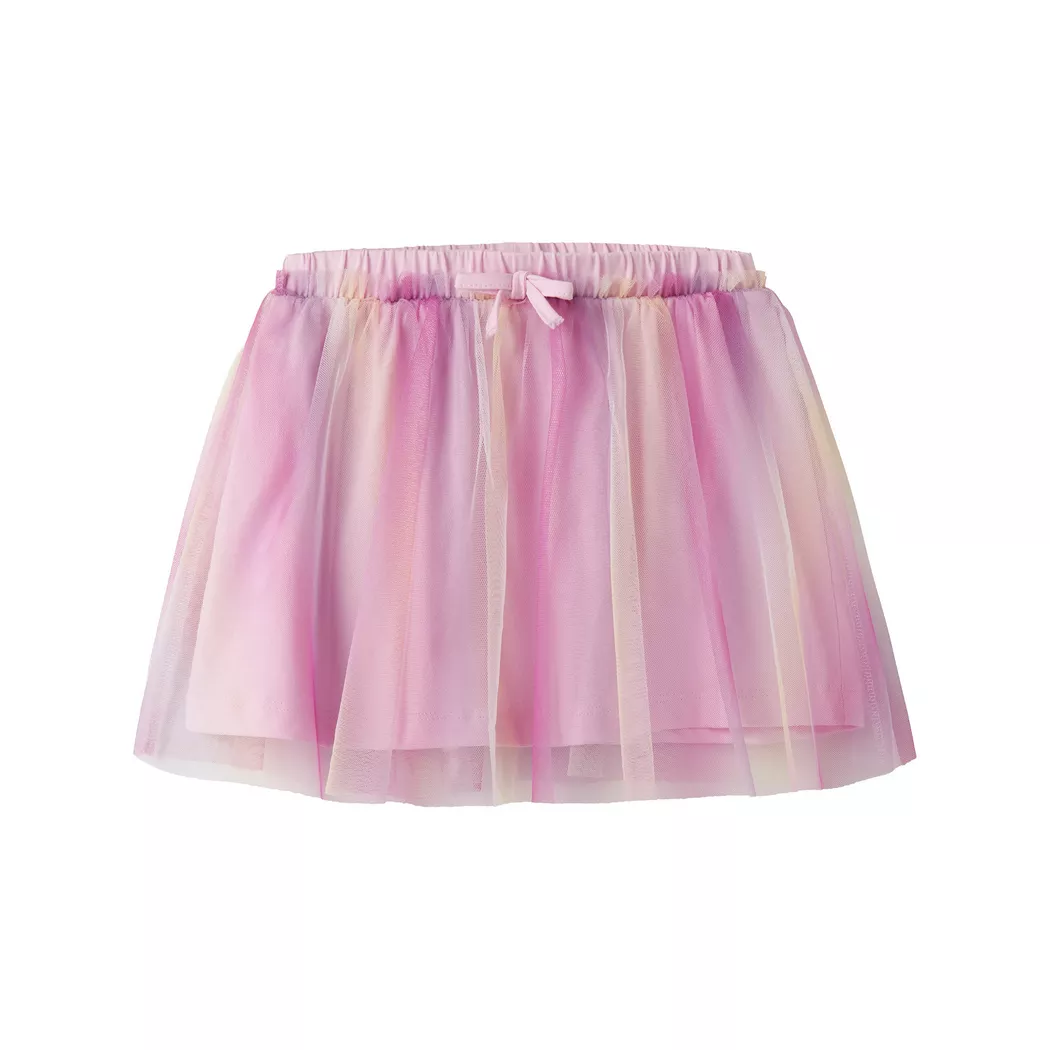 Minirock NAME IT "NMFDOTIANA SKIRT", Mädchen, Gr. 122, pirouette, Tüll, Obermaterial: 100% Polyester, gestreift, Basic mini, Röcke Minirock