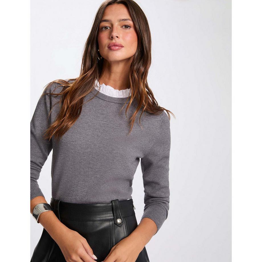 MORGAN Pull à Col Rond Manches Longues  