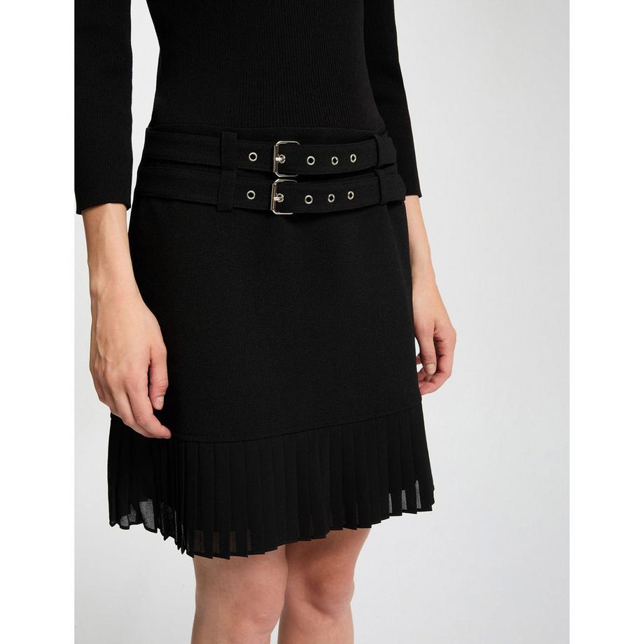 MORGAN Robe Courte avec Ceinture Décorative  