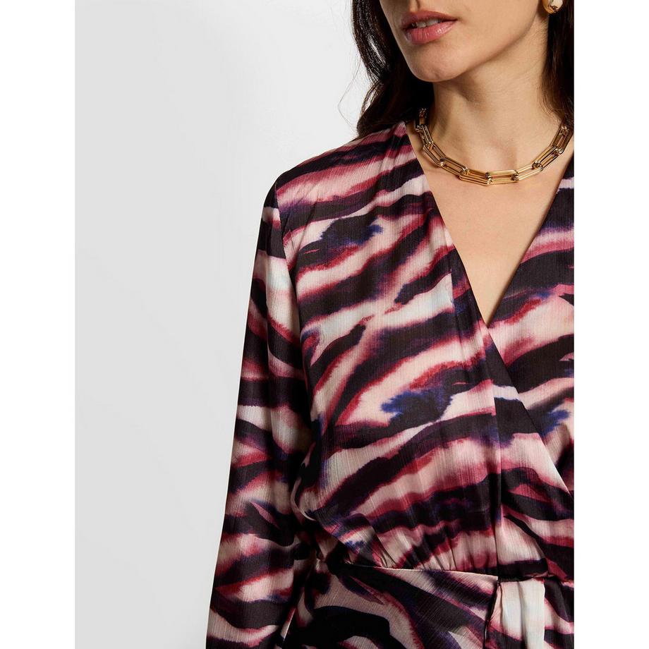 MORGAN Kurzes Zebra-Print Kleid  