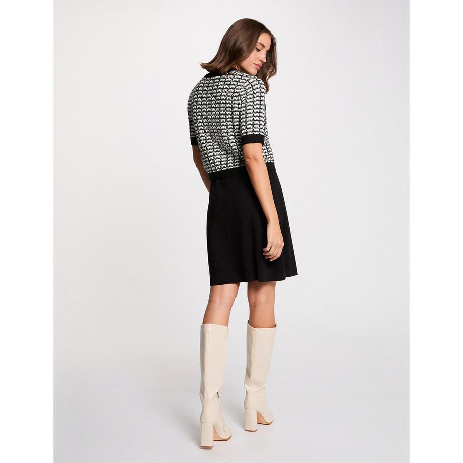 MORGAN Kurzarm Strickkleid  