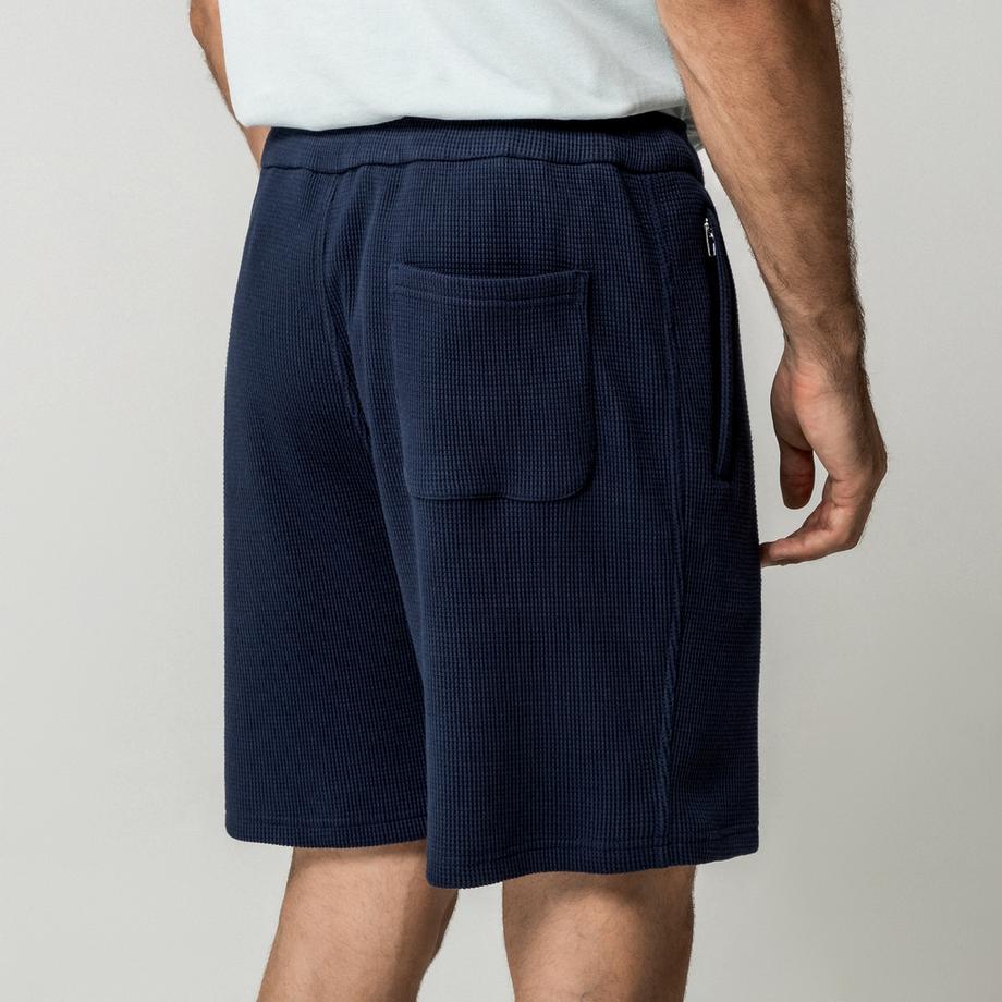 Manor Man Waffelstrick Shorts mit Kordelzug  