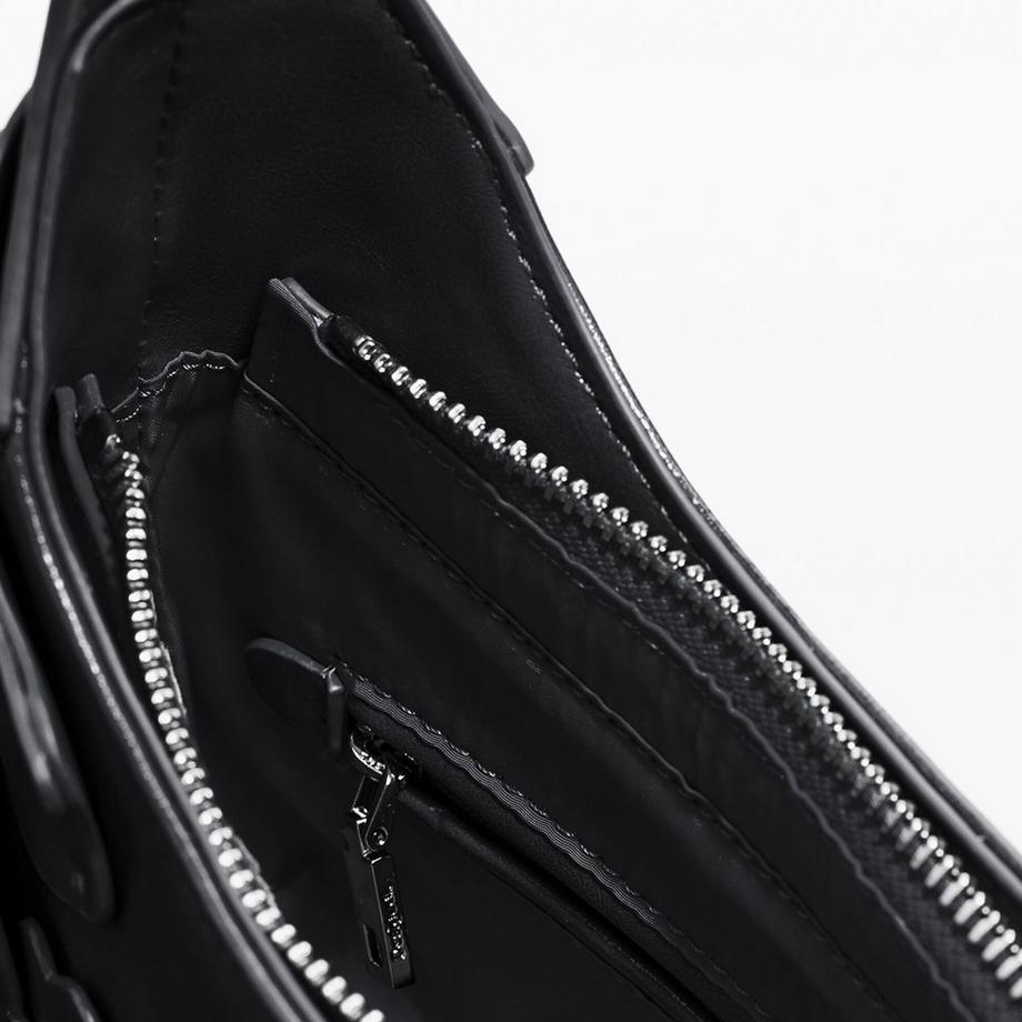 Desigual Borsa a mano con applicazione floreale  