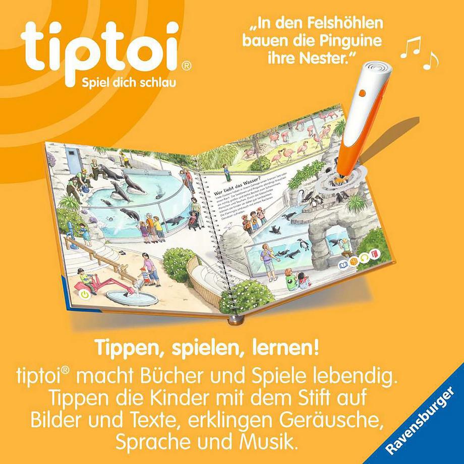 tiptoi  tiptoi® Wieso? Weshalb? Warum? Tiere im Zoo, tedesco 